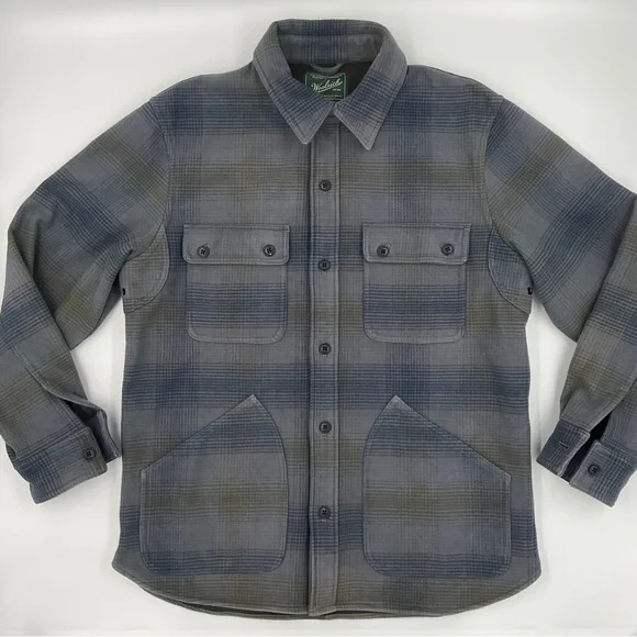 Woolrich West Ridge Cotton Fleece Shirt Jacket Shacket Chore Coat Gorpcore Men M